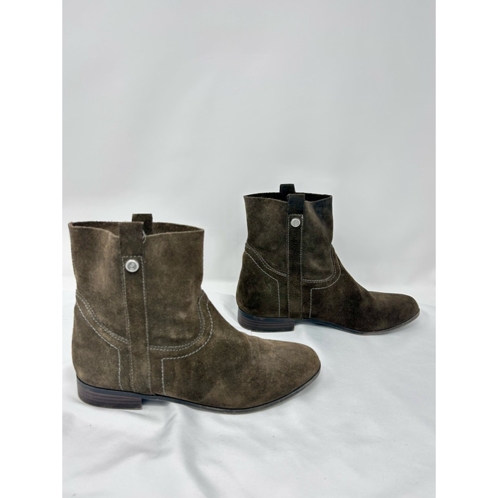 FRYE AND CO. Sarah Dark Olive Western Style Ankle Boots size 8